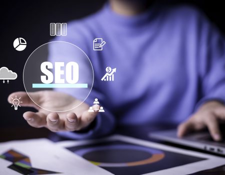 SEO Search Engine Optimization Marketing Ranking Traffic Website Internet Business Technology Concept.optimizing your website to rank in search engines.